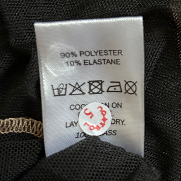 Jaded London Black Tie Front Sheer Mesh Top NWT Size 2 - Picture 6 of 8